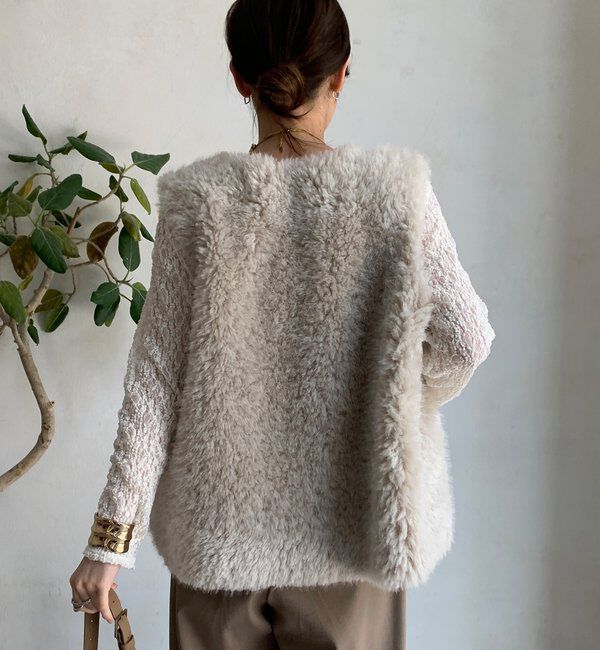  「フェイクカシミヤファーベスト」|ベスト・ジレ|