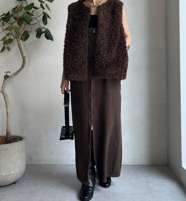  「フェイクカシミヤファーベスト」|ベスト・ジレ|