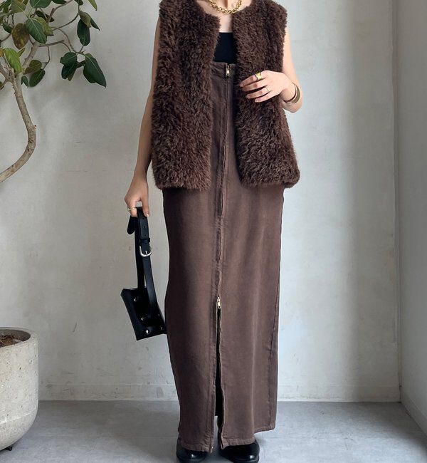  「フェイクカシミヤファーベスト」|ベスト・ジレ|