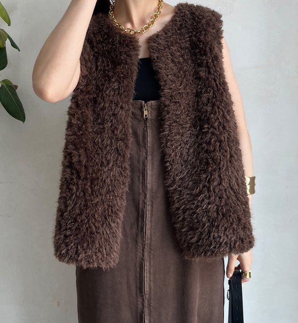  「フェイクカシミヤファーベスト」|ベスト・ジレ|