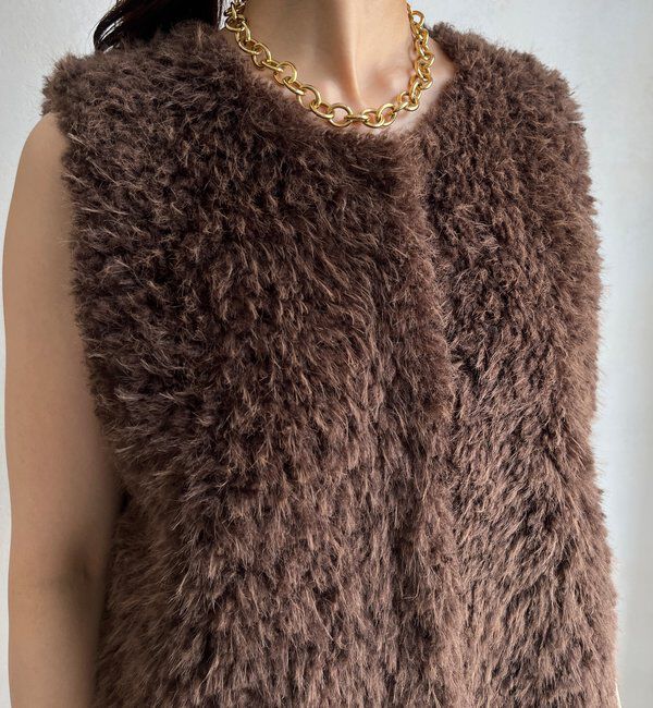  「フェイクカシミヤファーベスト」|ベスト・ジレ|