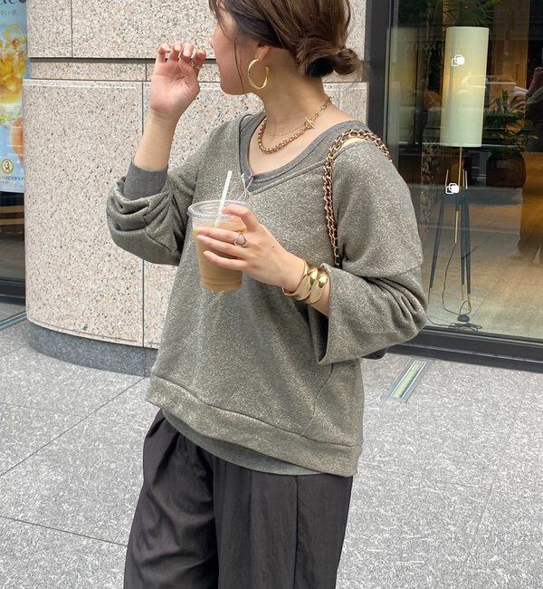  「【新色追加/インフルエンサーSAKURA企画】ラメスウェットタンクセット」|Tシャツ・カットソー|