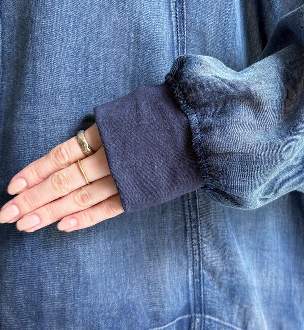  「袖リブシアーデニムドロストシャツ」|シャツ・ブラウス|