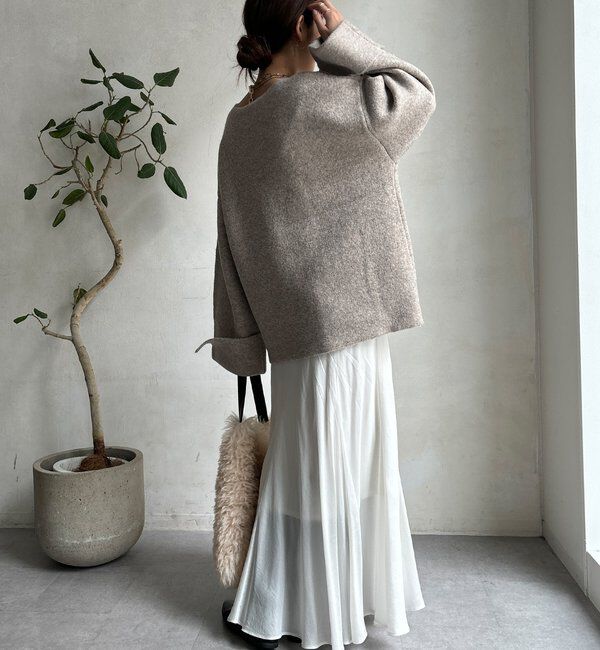  「【WEB限定】深Vワイドスリーブプルオーバー」|ニット・セーター|