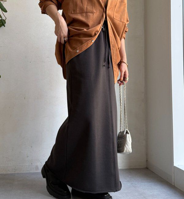  「裏起毛DD刺繍スカート」|スカート|