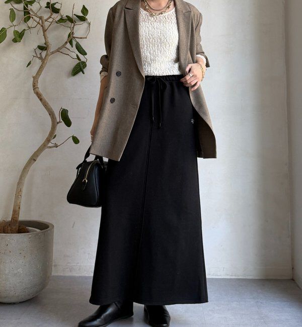  「裏起毛DD刺繍スカート」|スカート|