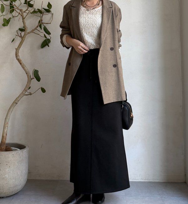  「裏起毛DD刺繍スカート」|スカート|