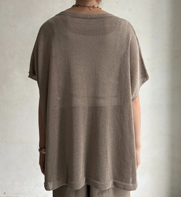  「ペーパーヤーンキーネックプルオーバー」|ニット・セーター|