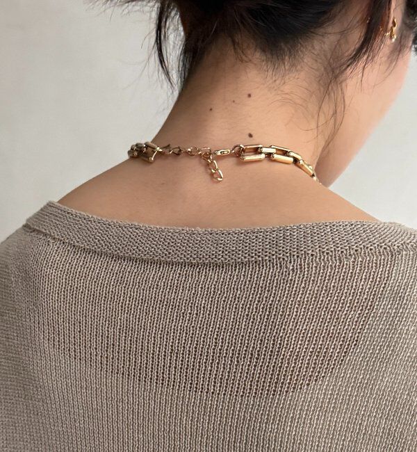  「ペーパーヤーンキーネックプルオーバー」|ニット・セーター|