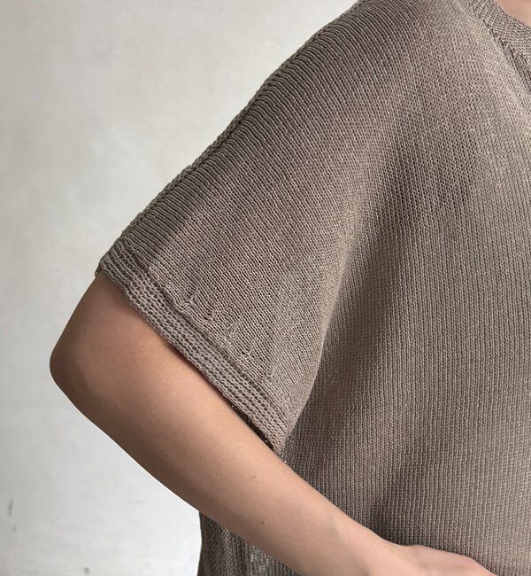  「ペーパーヤーンキーネックプルオーバー」|ニット・セーター|