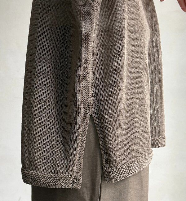  「ペーパーヤーンキーネックプルオーバー」|ニット・セーター|