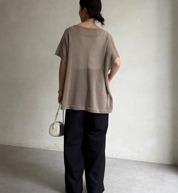  「ペーパーヤーンキーネックプルオーバー」|ニット・セーター|