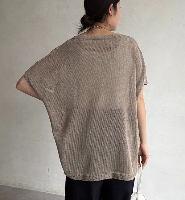  「ペーパーヤーンキーネックプルオーバー」|ニット・セーター|