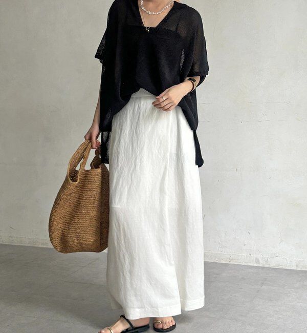  「ペーパーヤーンキーネックプルオーバー」|ニット・セーター|