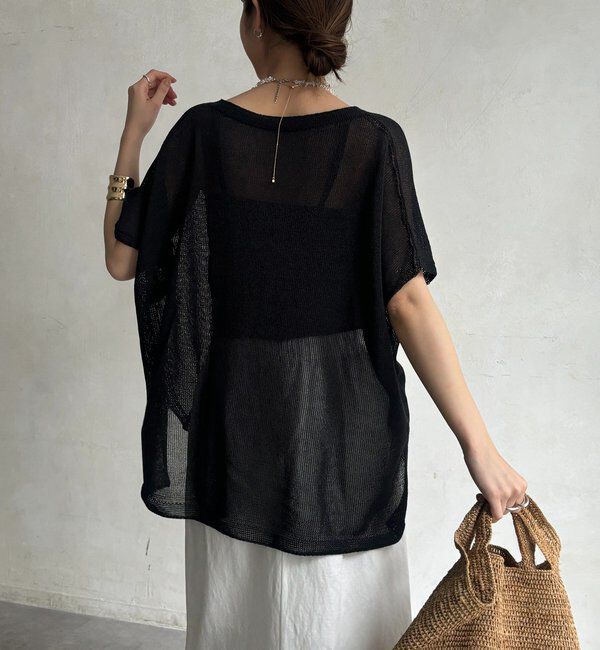  「ペーパーヤーンキーネックプルオーバー」|ニット・セーター|