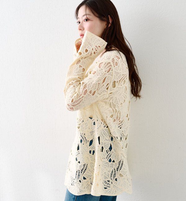  「透かしあみレースミニワンピース」|ワンピース|