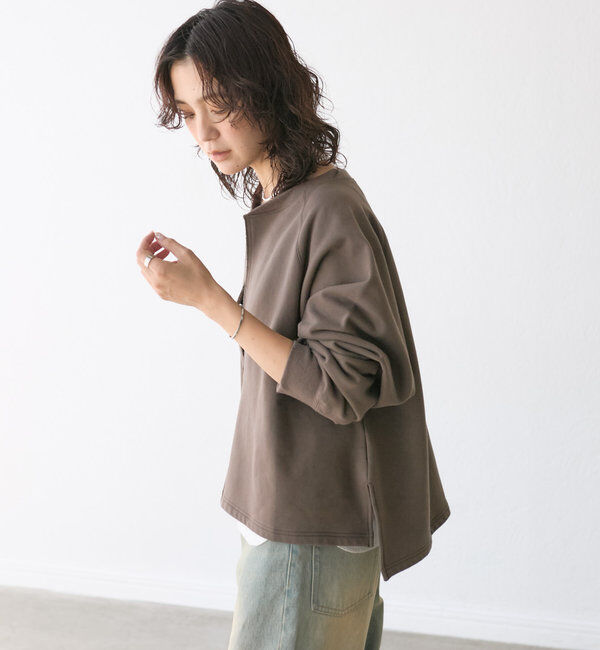  「【大人が着やすい】キーネックオーバースウェット」|Tシャツ・カットソー|