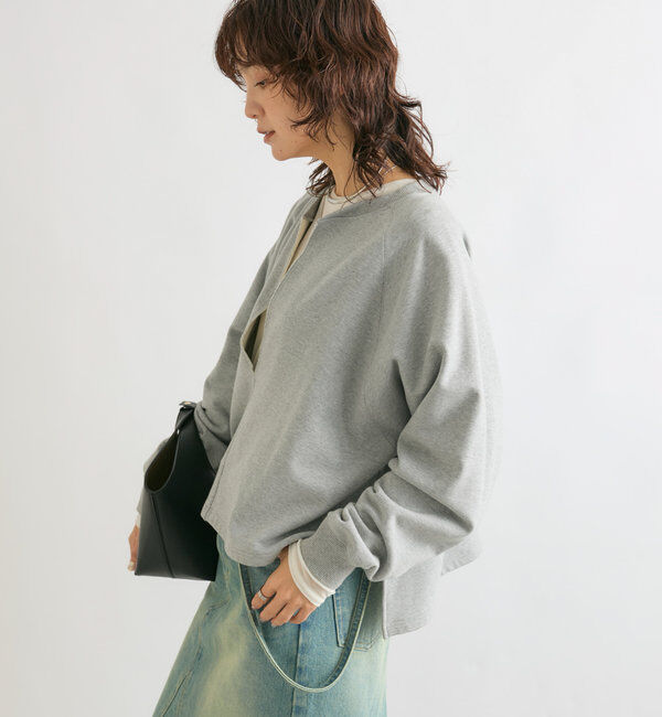  「【大人が着やすい】キーネックオーバースウェット」|Tシャツ・カットソー|