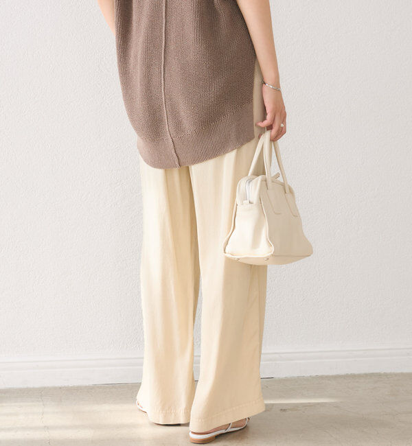  「【セットアップ可能】ガーメントダイワイドパンツ」|チノ|