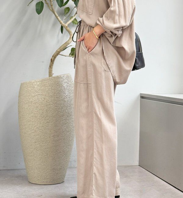  「【セットアップ可能】ガーメントダイワイドパンツ」|チノ|