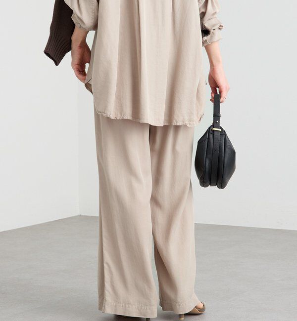  「【セットアップ可能】ガーメントダイワイドパンツ」|チノ|