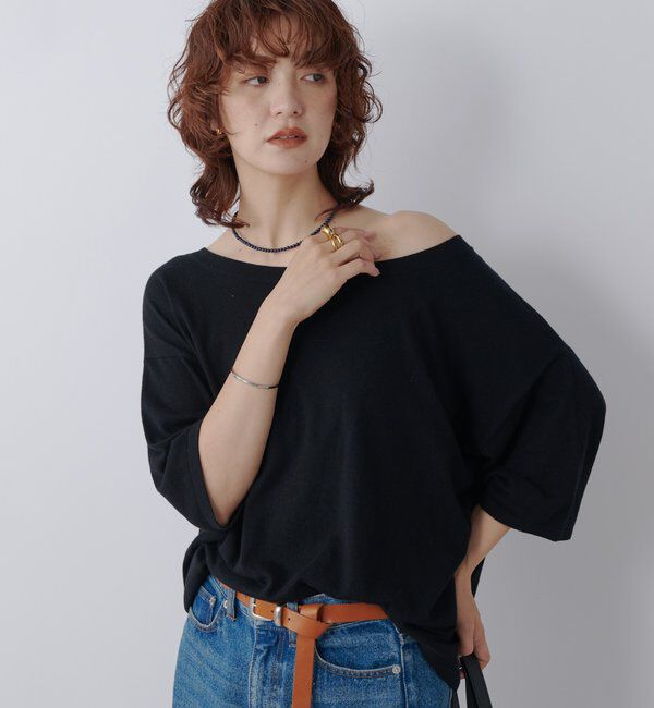  「【MONN.:. （モン）】LOOSE KNIT Tee」|ニット・セーター|