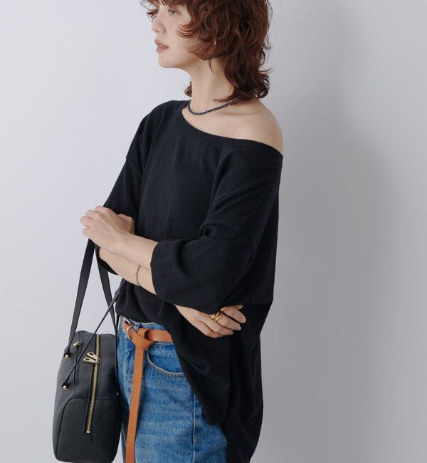  「【MONN.:. （モン）】LOOSE KNIT Tee」|ニット・セーター|