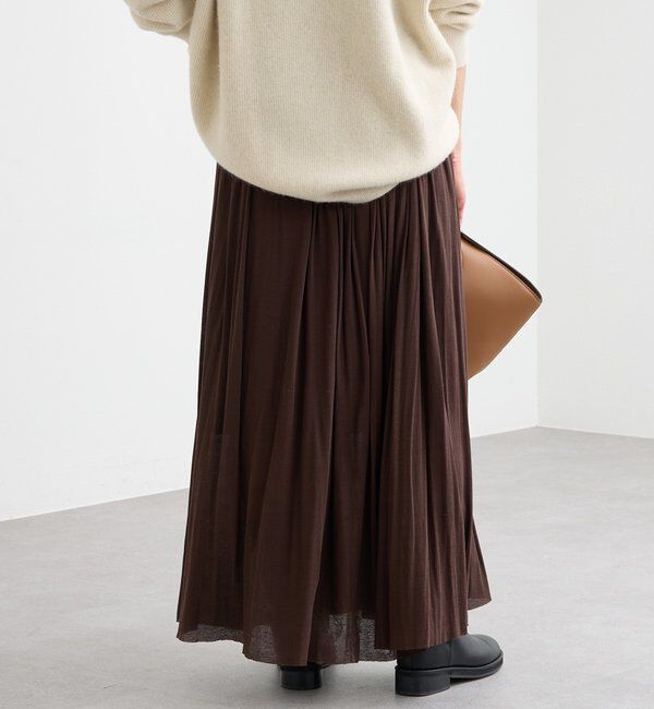  「【上品な印象に】シアーフライスギャザースカート」|スカート|