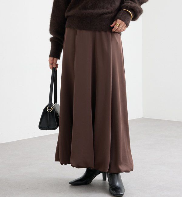  「【美シルエット】サテンバルーンスカート」|スカート|