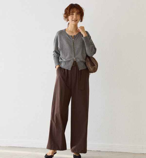  「【大人のこなれ感】ZIPニットカーディガン」|カーディガン|