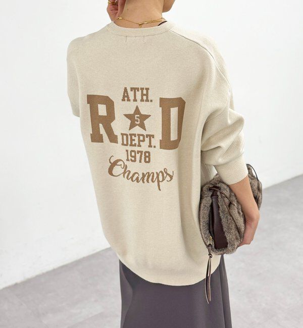  「【バックロゴが目を惹く】アスレチックロゴニット」|ニット・セーター|