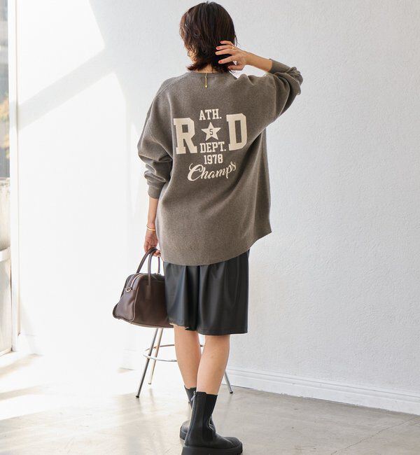  「【バックロゴが目を惹く】アスレチックロゴニット」|ニット・セーター|