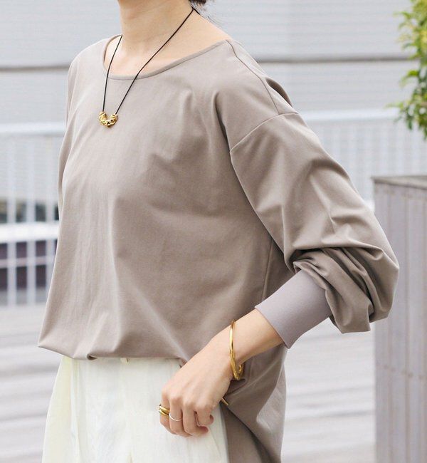  「【新色追加/着回し力抜群】キュプラカットプルオーバー」|Tシャツ・カットソー|モカ