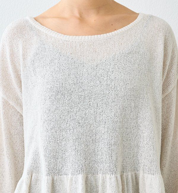  「【大人の甘さを演出】ルーズペプラムニット」|ニット・セーター|