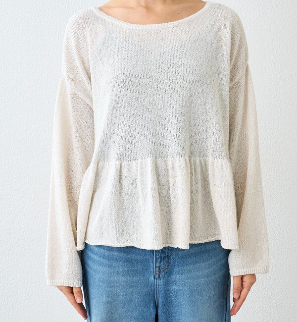  「【大人の甘さを演出】ルーズペプラムニット」|ニット・セーター|