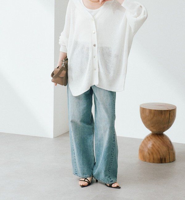  「【前後2WAY仕様】リネンブレンド2WAYカーデ」|カーディガン|