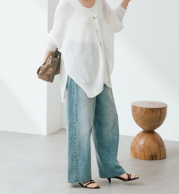  「【前後2WAY仕様】リネンブレンド2WAYカーデ」|カーディガン|