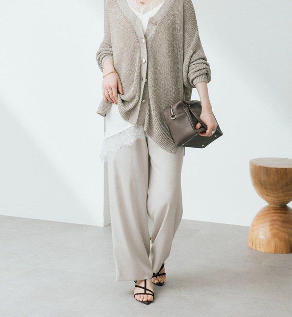  「【前後2WAY仕様】リネンブレンド2WAYカーデ」|カーディガン|