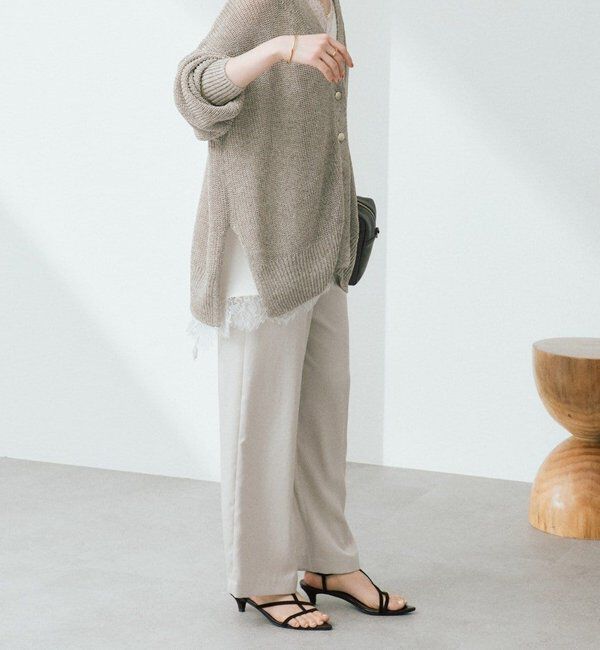  「【前後2WAY仕様】リネンブレンド2WAYカーデ」|カーディガン|
