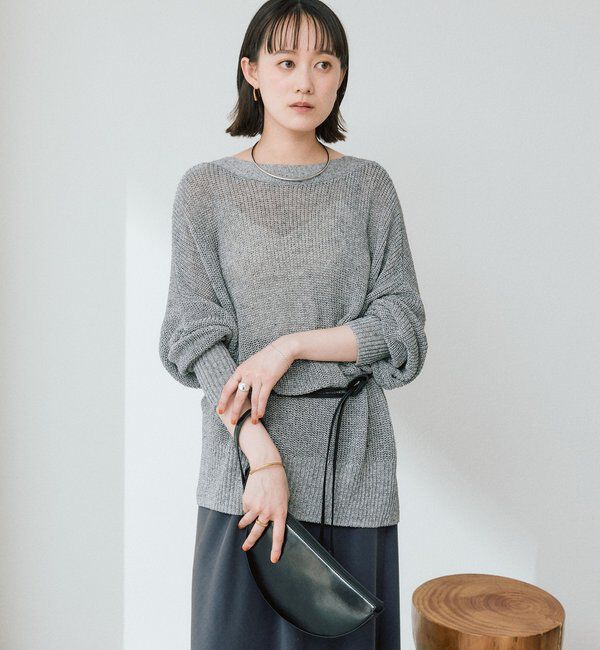  「【前後2WAY仕様】リネンブレンド2WAYカーデ」|カーディガン|