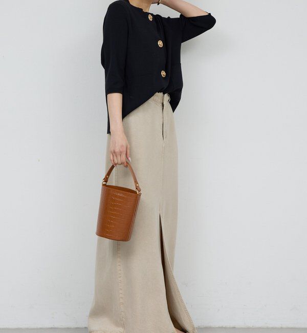  「【セットアップ対応】リヨセルスリットスカート」|スカート|