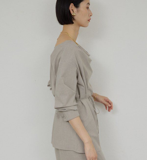  「【セットアップ対応】【2way】ドレープブラウス」|シャツ・ブラウス|