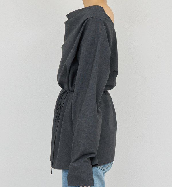  「【セットアップ対応】【2way】ドレープブラウス」|シャツ・ブラウス|