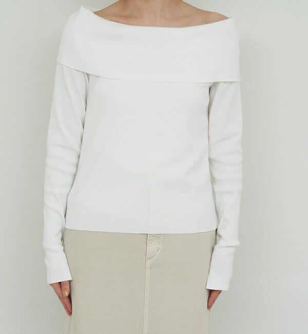  「【手洗い可】オフショルニット」|ニット・セーター|