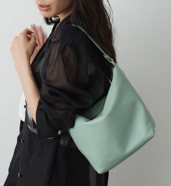  「ソフトレザーシンプルショルダーバッグ 」|ショルダー・メッセンジャー|グリーンその他2