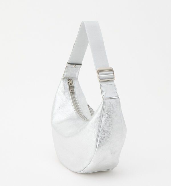  「ソフトレザーラウンドショルダーバッグ［silver］」|ショルダー・メッセンジャー|