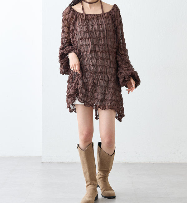  「ウェーブシアーブラウス」|シャツ・ブラウス|