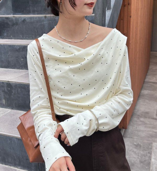  「オフショルロンT」|Tシャツ・カットソー|ホワイト