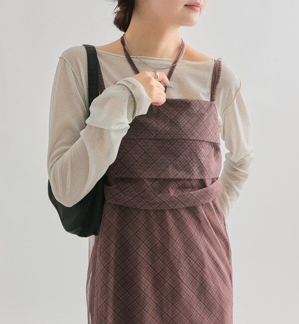  「シアーチェックキャミワンピース」|ワンピース|