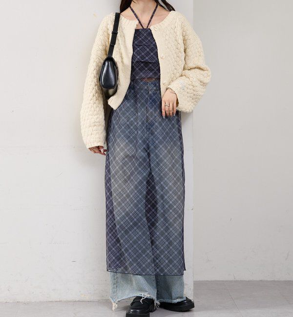  「シアーチェックキャミワンピース」|ワンピース|